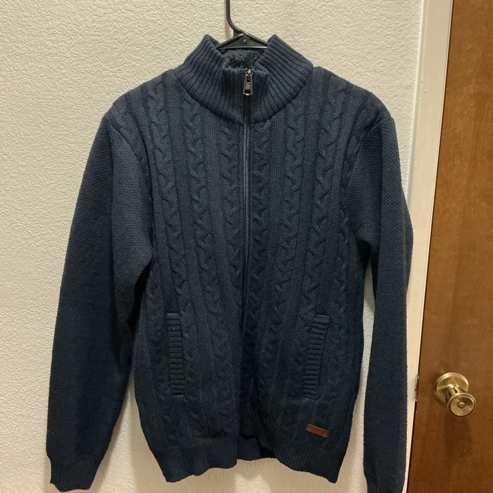 Buffalo David Bitton Dark Blue Zip-Up Sweater